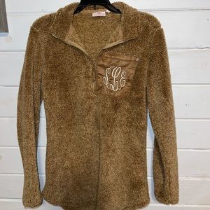 Monogrammed Sherpa jacket